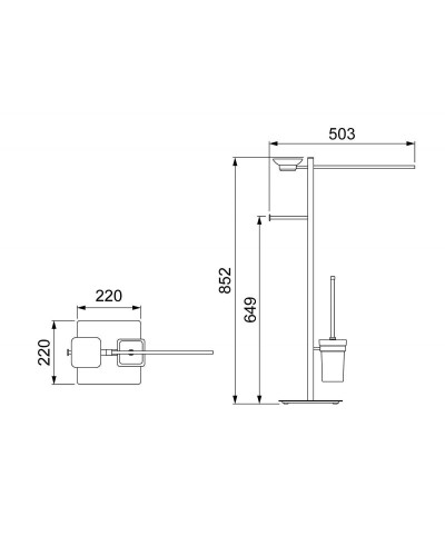 Напольная стойка Timo Selene 10085/00 Хром