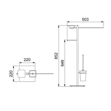 Напольная стойка Timo Selene 14085/03 Черный