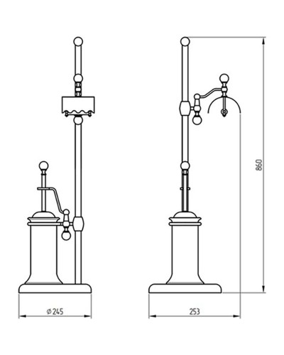 Напольная стойка Migliore Provance 17645 Бронза