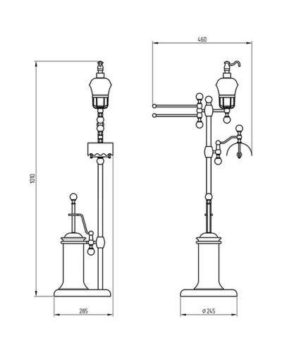 Напольная стойка Migliore Provance 17681 Хром