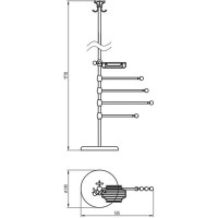 Напольная стойка Migliore Provance 17717 Золото