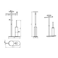 Напольная стойка Boheme Venturo 10953-CR Хром