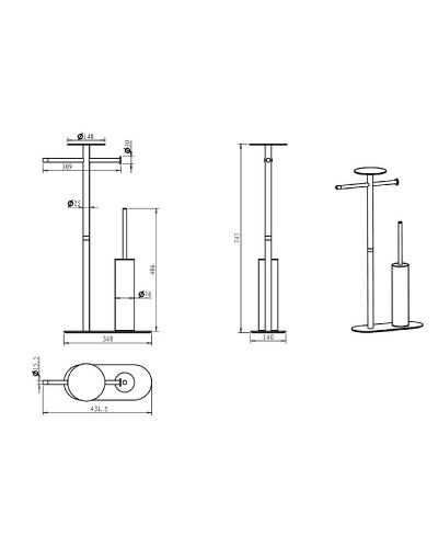 Напольная стойка Boheme Venturo 10953-CR Хром