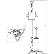 Напольная стойка Migliore Elisabetta 17044 Хром