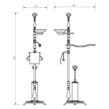 Напольная стойка Migliore Elisabetta 17045 Хром