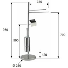 Комплект для туалета Remer Bagno RB560CR