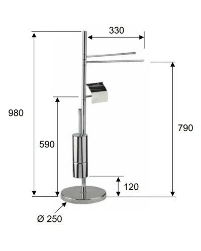 Комплект для туалета Remer Bagno RB560CR