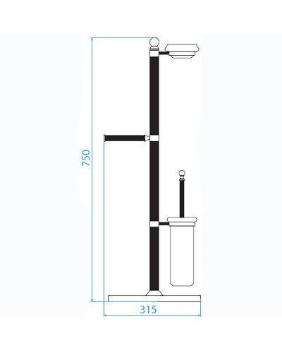 Напольная стойка Cezares Olimp OLIMP-WCS-02-M Бронза