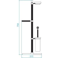 Напольная стойка Cezares Olimp OLIMP-WCS-03/24-Sw Золото 24 карат