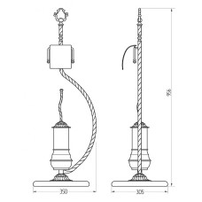 Напольная стойка Migliore Edera 16906 Бронза