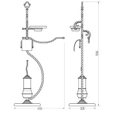 Напольная стойка Migliore Edera 16907 Бронза