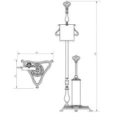 Напольная стойка Migliore Elisabetta 17011 Бронза