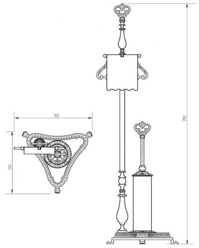 Напольная стойка Migliore Elisabetta 17011 Бронза