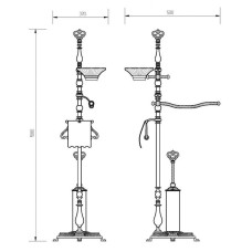 Напольная стойка Migliore Elisabetta 17079 Золото