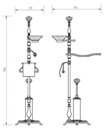 Напольная стойка Migliore Elisabetta 17079 Золото
