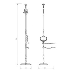 Напольная стойка Migliore Elisabetta 17080 Золото