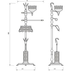 Напольная стойка Migliore Luxor 26147 Золото