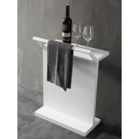 Столик Abber Stein AS1637 с полотенцедержателем Белый