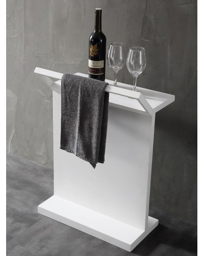Столик Abber Stein AS1637 с полотенцедержателем Белый