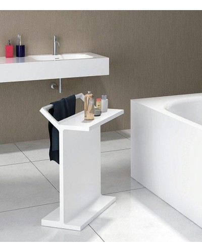 Столик Abber Stein AS1637 с полотенцедержателем Белый