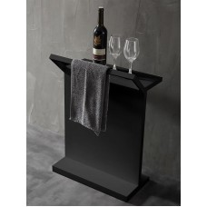 Столик Abber Stein AS1637MB с полотенцедержателем Черный матовый
