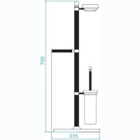 Напольная стойка Cezares Olimp OLIMP-WCS-03/24-M Золото 24 карат