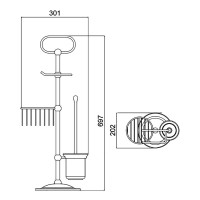 Комплект для туалета Timo Nelson 150085/00