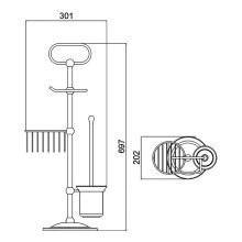 Комплект для туалета Timo Nelson 150085/00