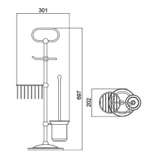 Комплект для туалета Timo Nelson 160085/02