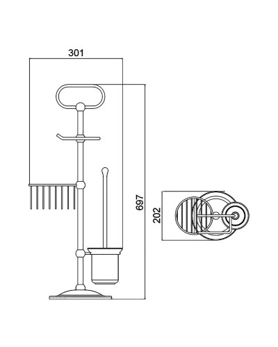 Комплект для туалета Timo Nelson 160085/02
