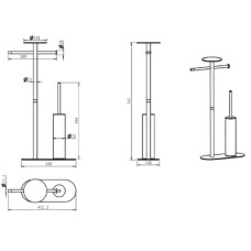 Комплект для туалета Boheme 10953-W-CR