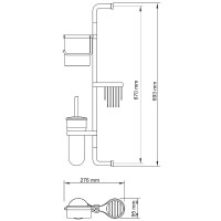 Подвесная стойка WasserKRAFT Exter K-1458 Светлая бронза
