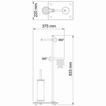 Напольная стойка WasserKRAFT Exter K-1234 Светлая бронза