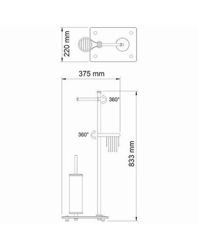 Напольная стойка WasserKRAFT Exter K-1234 Светлая бронза