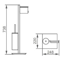 Комплект для туалета AltroBagno AltroBagnoFS083304Cr