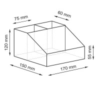 Корзина для аксессуаров WasserKRAFT Wern WB-421-S Темно-коричневая