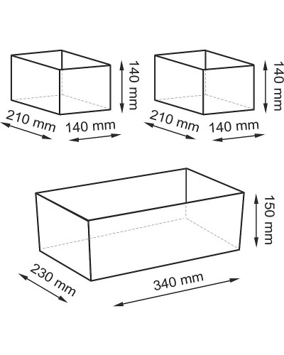 Набор корзин WasserKRAFT Mindel WB-850 Set Серый