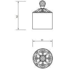 Контейнер для хранения Migliore Cristalia 16792 Хром с кристаллом Swarovski