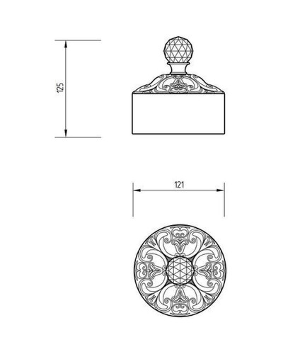 Контейнер для хранения Migliore Cristalia 16793 Хром с кристаллом Swarovski
