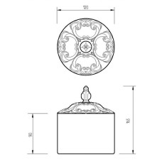 Контейнер для хранения Migliore Elisabetta 17022 Хром