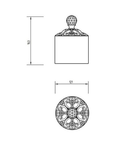 Контейнер для хранения Migliore Cristalia 16760 Бронза с кристаллом Swarovski