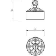 Контейнер для хранения Migliore Cristalia 16761 Бронза с кристаллом Swarovski