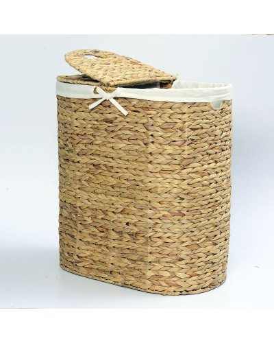 Корзина для белья WasserKRAFT Dill WB-610-L с крышкой Cветло-коричневая