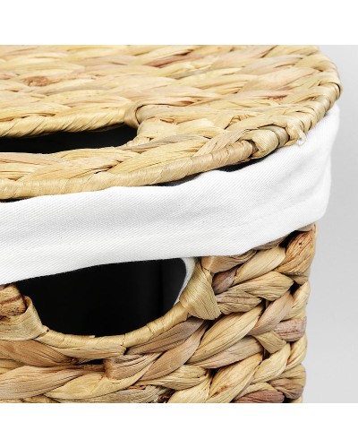 Корзина для белья WasserKRAFT Dill WB-610-L с крышкой Cветло-коричневая