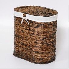 Корзина для белья WasserKRAFT Dill WB-611-L с крышкой Темно-коричневая