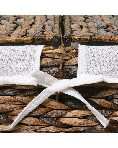 Корзина для белья WasserKRAFT Dill WB-611-L с крышкой Темно-коричневая