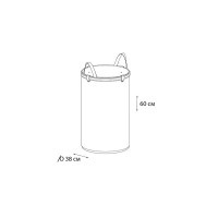 Корзина для белья Fixsen Eco Style FX-1034 Коричневая