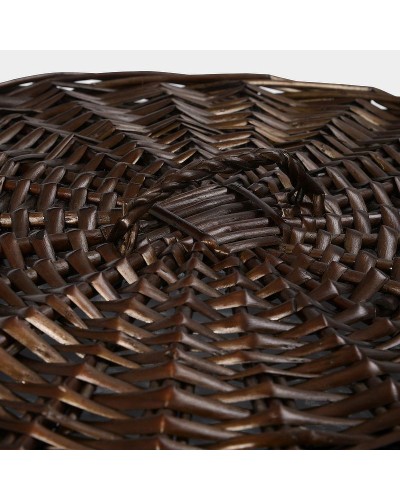 Корзина для белья WasserKRAFT Elbе WB-740-M с крышкой Темно-коричневая