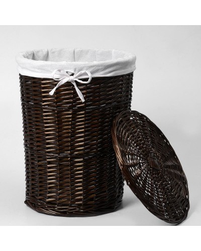 Корзина для белья WasserKRAFT Elbе WB-740-L с крышкой Темно-коричневая