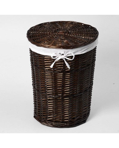Корзина для белья WasserKRAFT Elbе WB-740-L с крышкой Темно-коричневая